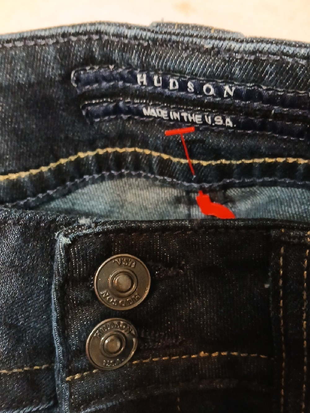 Hudson Jeans Dark Wash Straight Leg Jeans - Picture 6 of 8